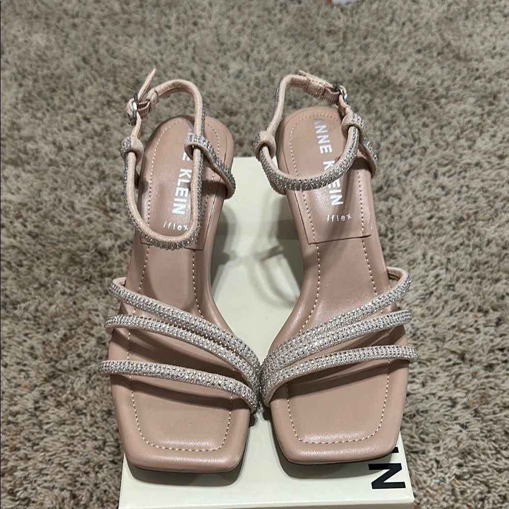 Anne Klein Beige Strappy Sandals